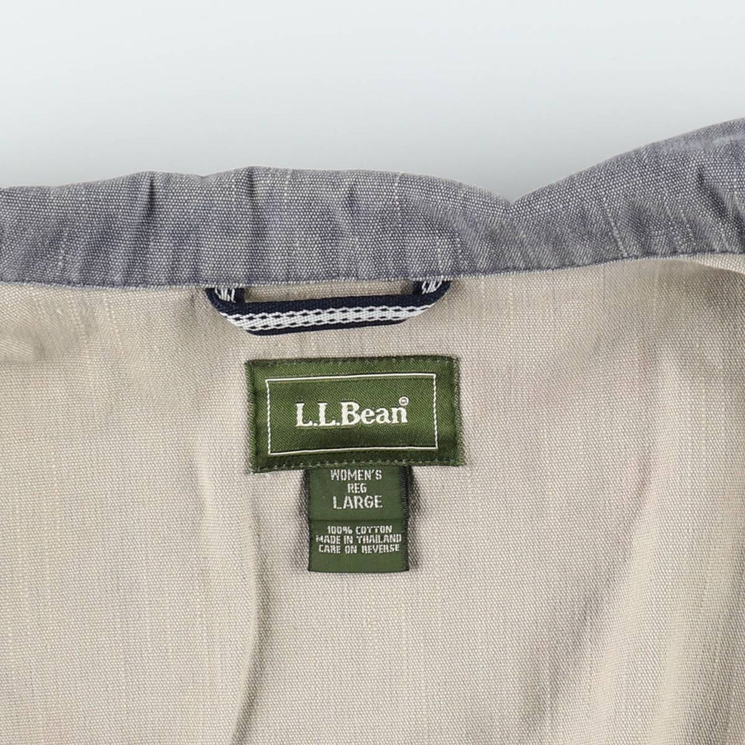 LLBean Fireman Jacket, Women's Size L (approx.) cotton blue type Vintage Second Hand