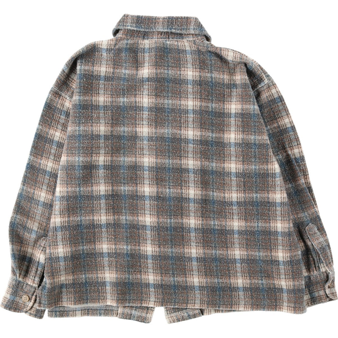 Eddie Bauer Check Pattern Cotton Jacket, Women's Size S (approx.) cotton brown type Vintage Second Hand