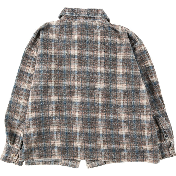 Eddie Bauer Check Pattern Cotton Jacket, Women's Size S (approx.) cotton brown type Vintage Second Hand