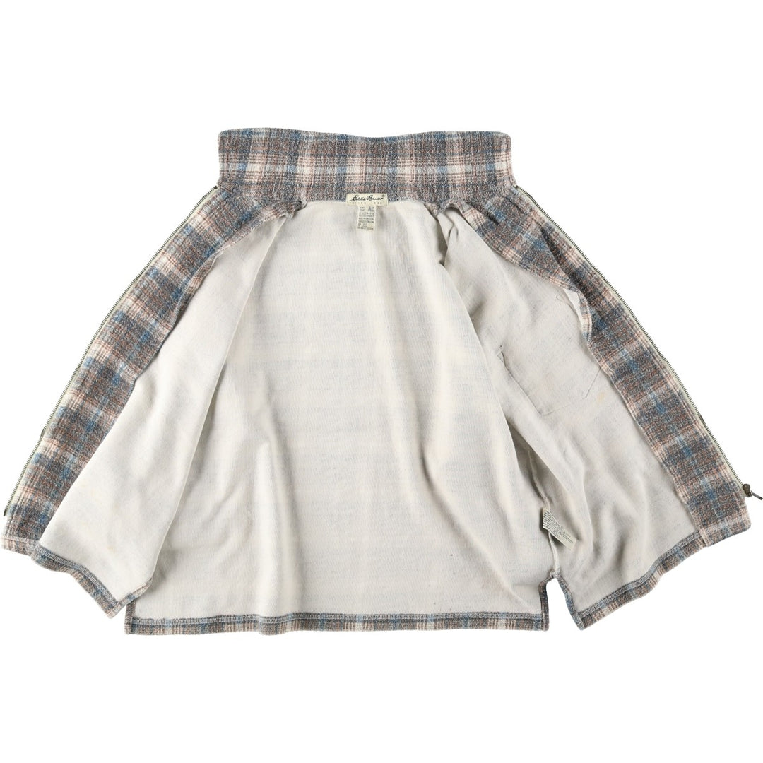 Eddie Bauer Check Pattern Cotton Jacket, Women's Size S (approx.) cotton brown type Vintage Second Hand