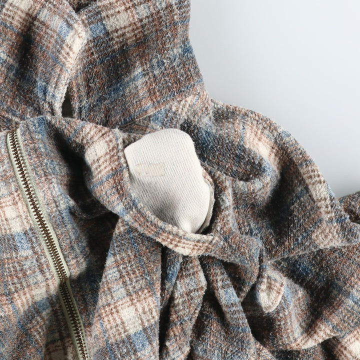 Eddie Bauer Check Pattern Cotton Jacket, Women's Size S (approx.) cotton brown type Vintage Second Hand