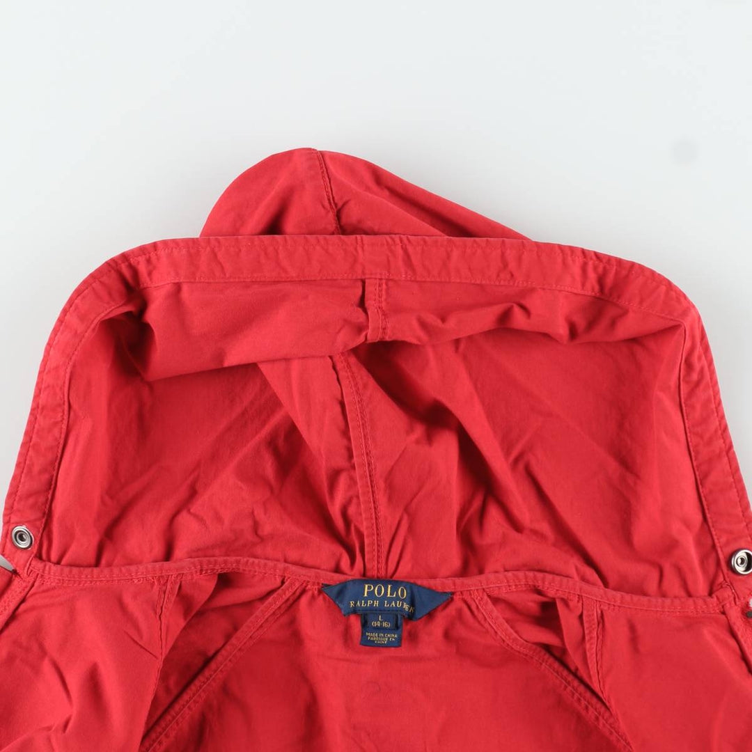 Ralph Lauren POLO RALPH LAUREN Cotton Hoodie, Women's Size L (approx.) cotton red type Vintage Second Hand