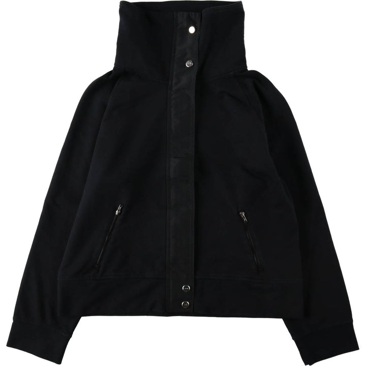 Ralph Lauren L-RL LAUREN ACTIVE High-Neck Cotton Jacket, Women's Size L (approx.) cotton black type Vintage Second Hand