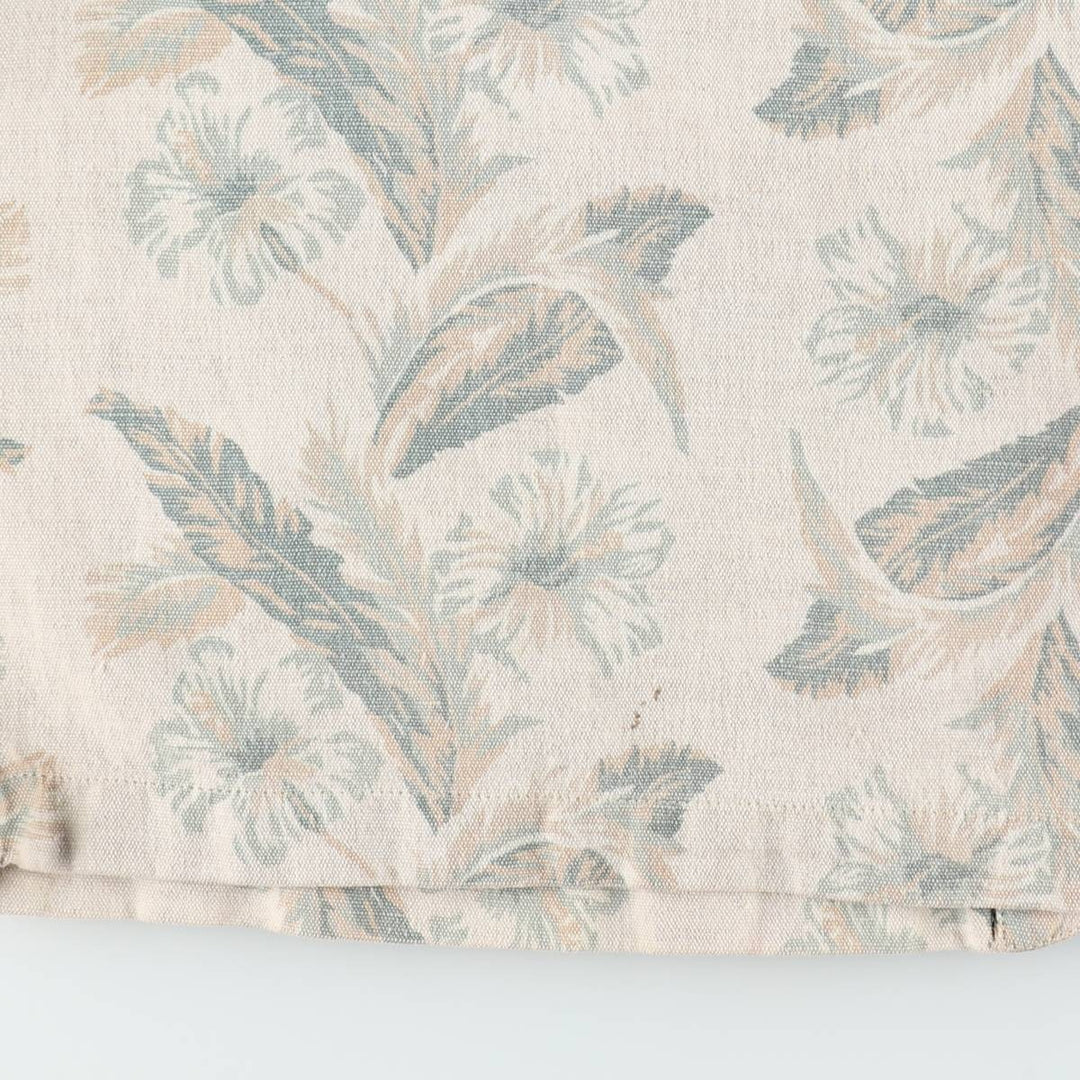 80s-90'S Eddie Bauer Botanical Pattern Coveralls, Women's Size L (Equivalent), Vintage linen Beige type Vintage Second Hand