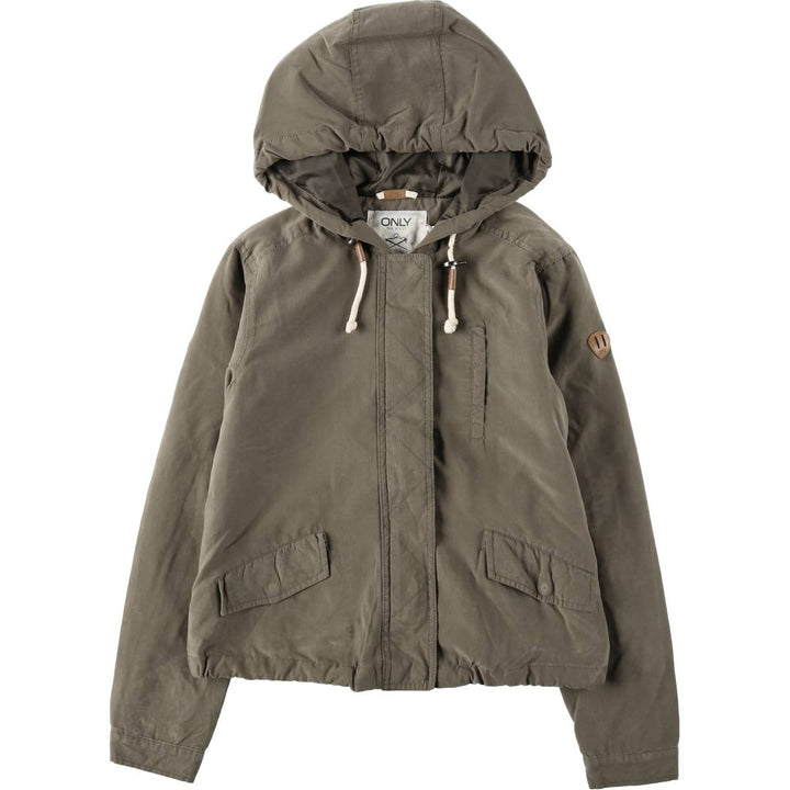 ONLY Mountain Parka Shell Jacket (Women's Size S) polyester Khaki type Vintage Second Hand