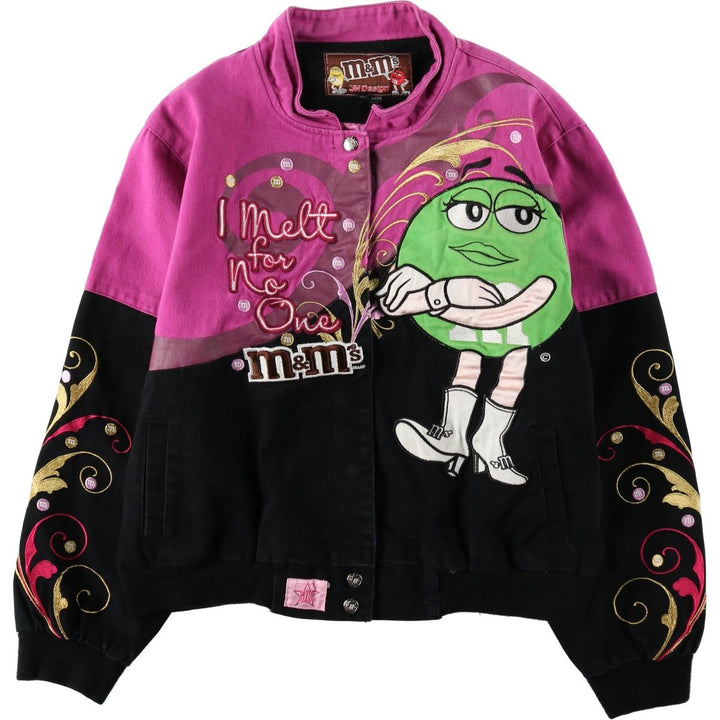 JH Design M&M's Racing Jacket, Women's XXL equivalent cotton pink type Vintage Second Hand
