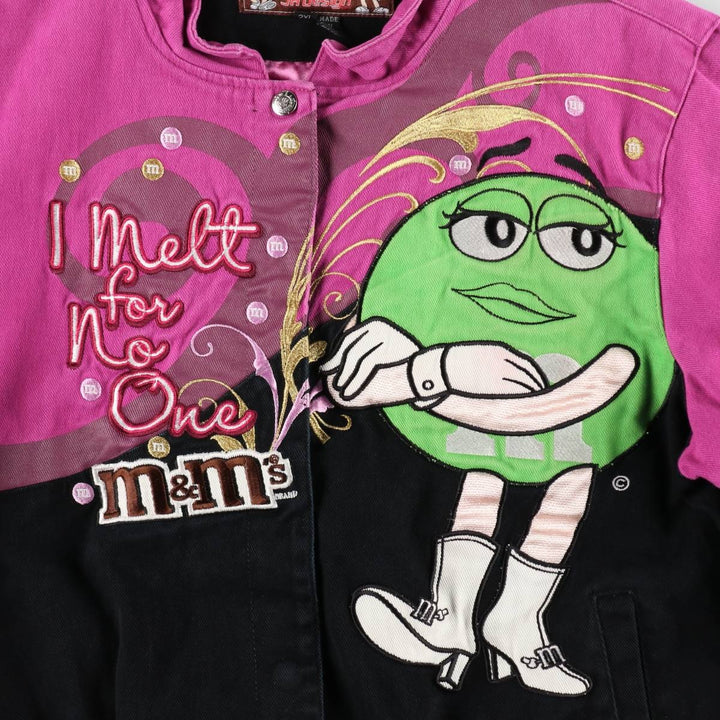 JH Design M&M's Racing Jacket, Women's XXL equivalent cotton pink type Vintage Second Hand