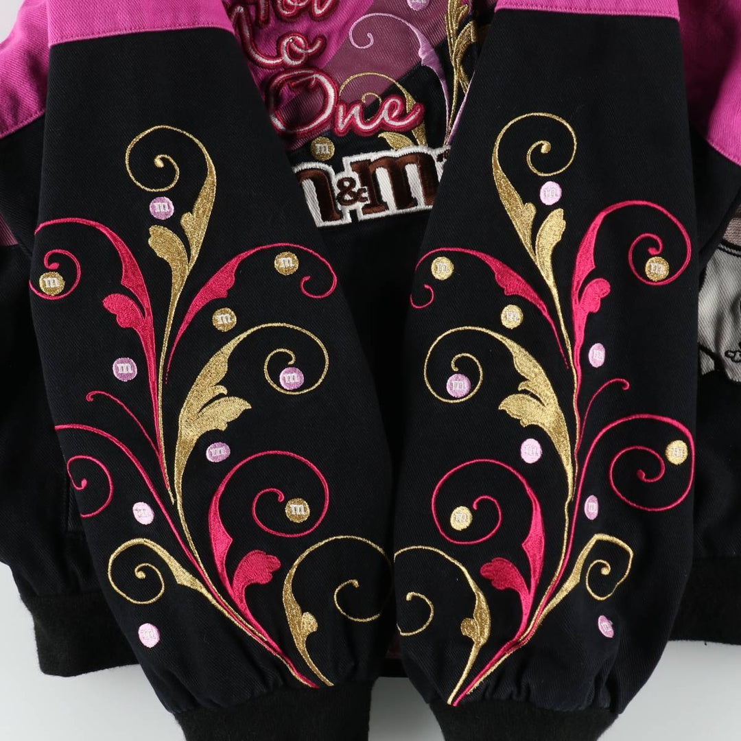 JH Design M&M's Racing Jacket, Women's XXL equivalent cotton pink type Vintage Second Hand