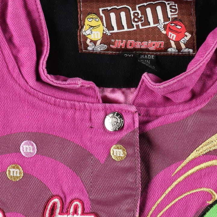 JH Design M&M's Racing Jacket, Women's XXL equivalent cotton pink type Vintage Second Hand