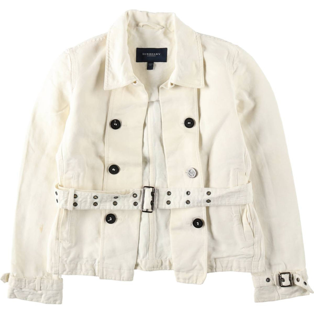 Burberry's BURBERRY LONDON cotton x linen jacket, made in Italy, women's size S equivalent. linen ivory Vintage Second Hand