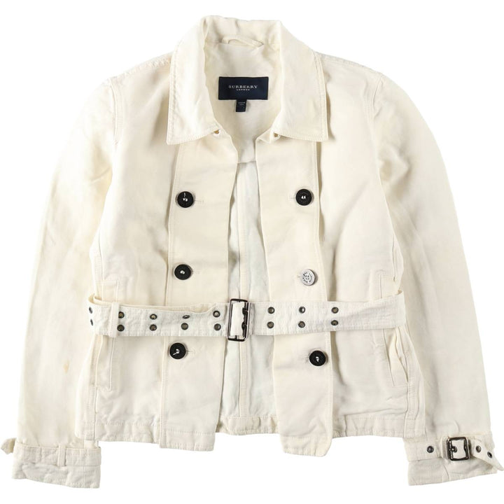 Burberry's BURBERRY LONDON cotton x linen jacket, made in Italy, women's size S equivalent. linen ivory Vintage Second Hand