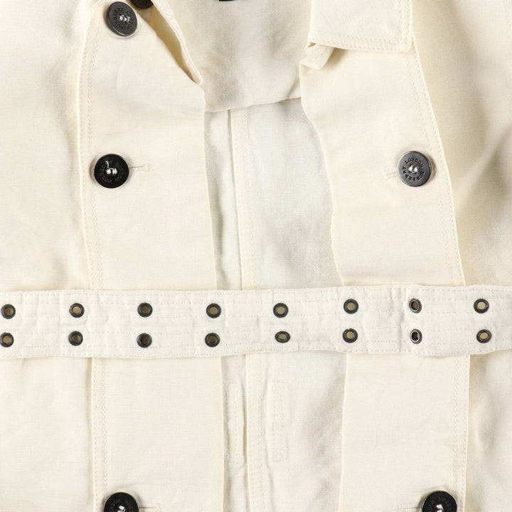 Burberry's BURBERRY LONDON cotton x linen jacket, made in Italy, women's size S equivalent. linen ivory Vintage Second Hand