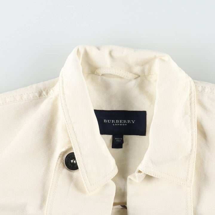 Burberry's BURBERRY LONDON cotton x linen jacket, made in Italy, women's size S equivalent. linen ivory Vintage Second Hand