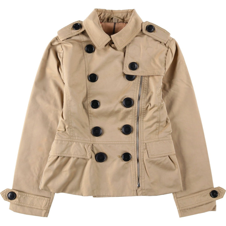 Burberry's BRIT Cotton Jacket, Women's Size XS (approx.) cotton Beige type Vintage Second Hand