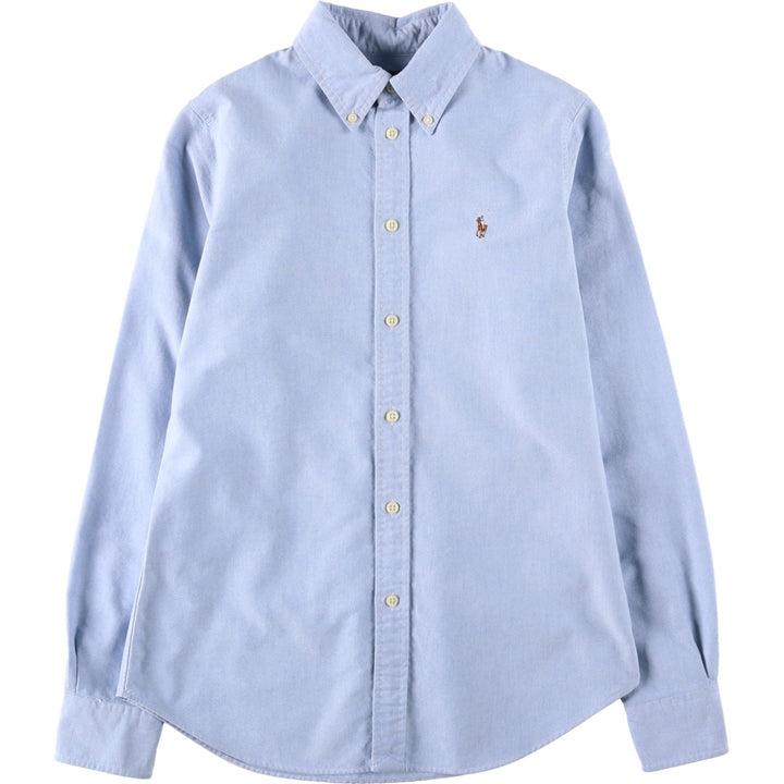 Ralph Lauren CUSTOM FIT Long-Sleeve Button-Down Shirt, Women's Size S (approx.) cotton Blue type light blue Vintage Second Hand