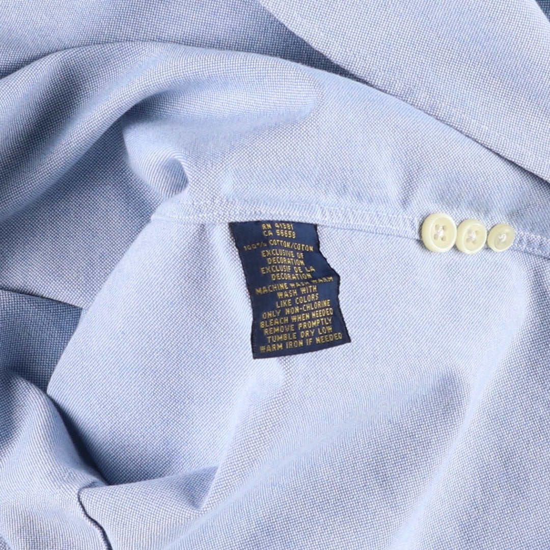 Ralph Lauren CUSTOM FIT Long-Sleeve Button-Down Shirt, Women's Size S (approx.) cotton Blue type light blue Vintage Second Hand