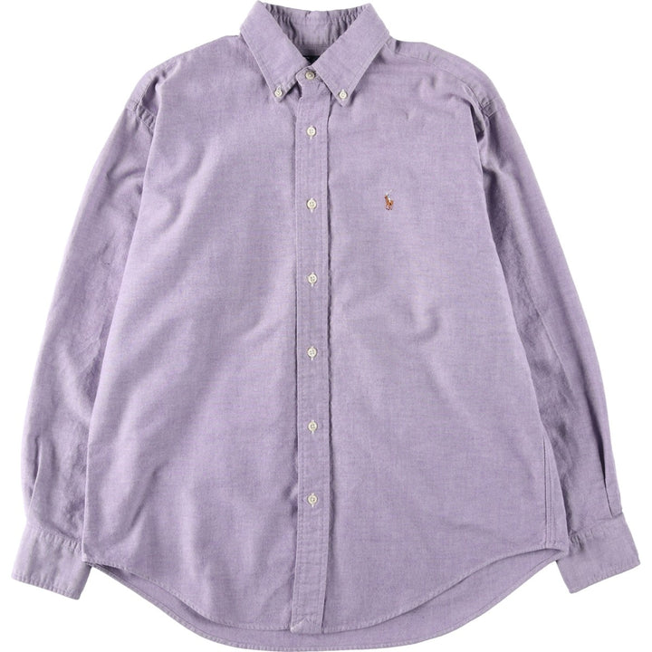 Ralph Lauren long-sleeved button-down shirt, women's size XL cotton purple type Vintage Second Hand
