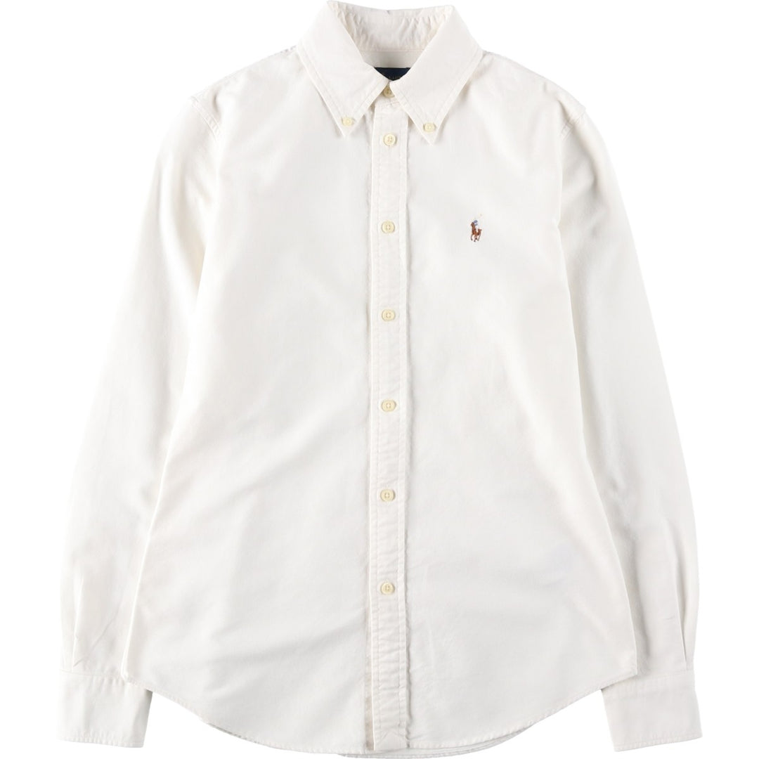 Ralph Lauren CUSTOM FIT Long-Sleeve Button-Down Shirt, Women's Size XS (approx.) cotton white type Vintage Second Hand