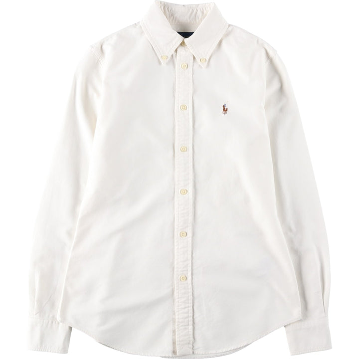 Ralph Lauren CUSTOM FIT Long-Sleeve Button-Down Shirt, Women's Size XS (approx.) cotton white type Vintage Second Hand