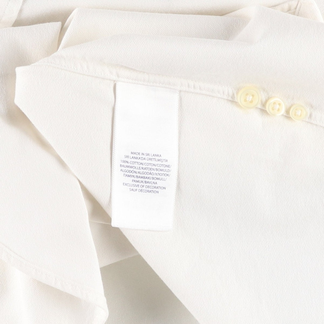 Ralph Lauren CUSTOM FIT Long-Sleeve Button-Down Shirt, Women's Size XS (approx.) cotton white type Vintage Second Hand