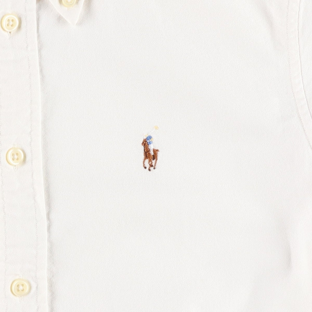 Ralph Lauren CUSTOM FIT Long-Sleeve Button-Down Shirt, Women's Size XS (approx.) cotton white type Vintage Second Hand