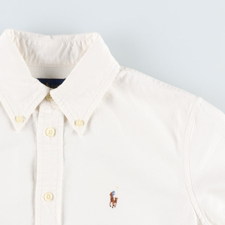 Ralph Lauren CUSTOM FIT Long-Sleeve Button-Down Shirt, Women's Size XS (approx.) cotton white type Vintage Second Hand