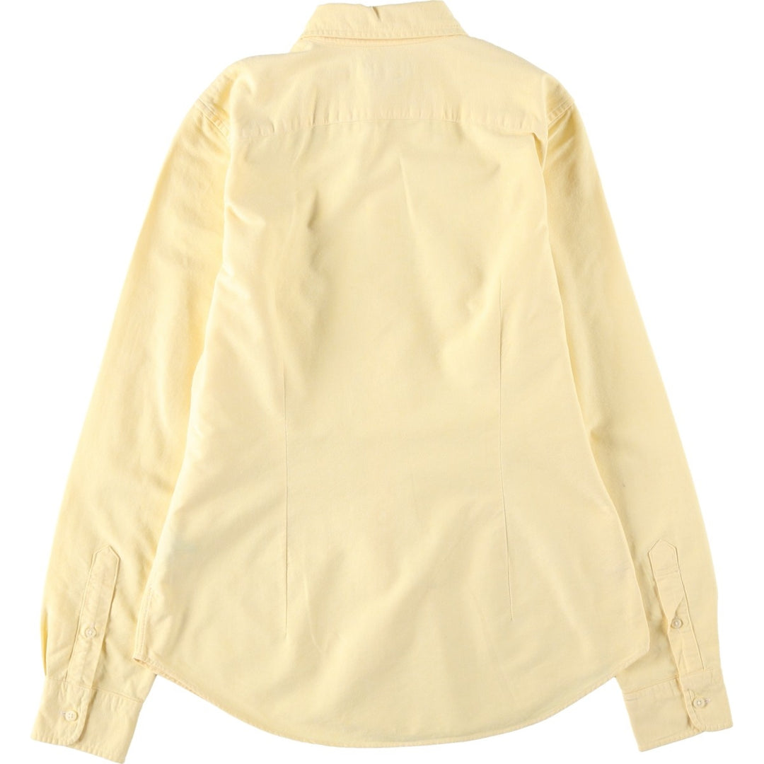 Ralph Lauren POLO RALPH LAUREN CUSTOM FIT Long-Sleeve Button-Down Shirt, Women's Size M (approx.) cotton lemon yellow Vintage Second Hand