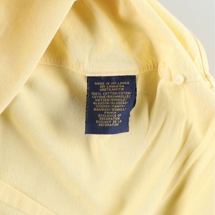 Ralph Lauren POLO RALPH LAUREN CUSTOM FIT Long-Sleeve Button-Down Shirt, Women's Size M (approx.) cotton lemon yellow Vintage Second Hand