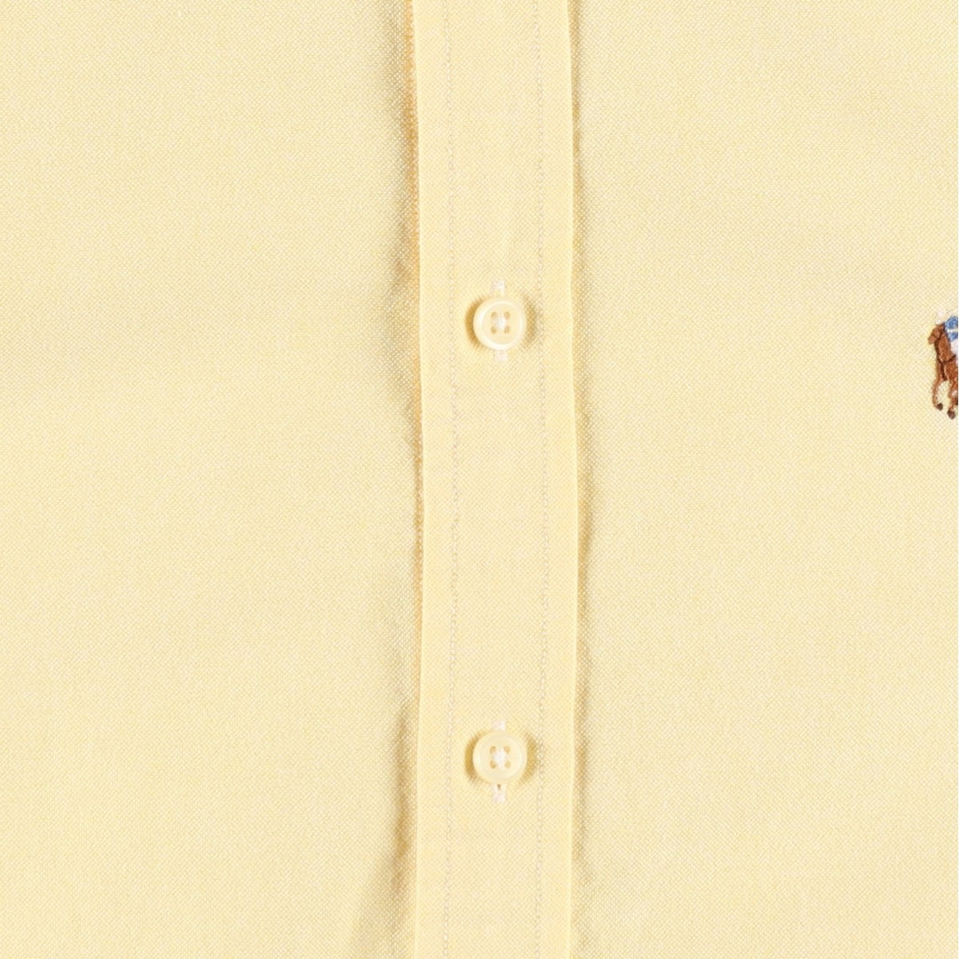 Ralph Lauren POLO RALPH LAUREN CUSTOM FIT Long-Sleeve Button-Down Shirt, Women's Size M (approx.) cotton lemon yellow Vintage Second Hand
