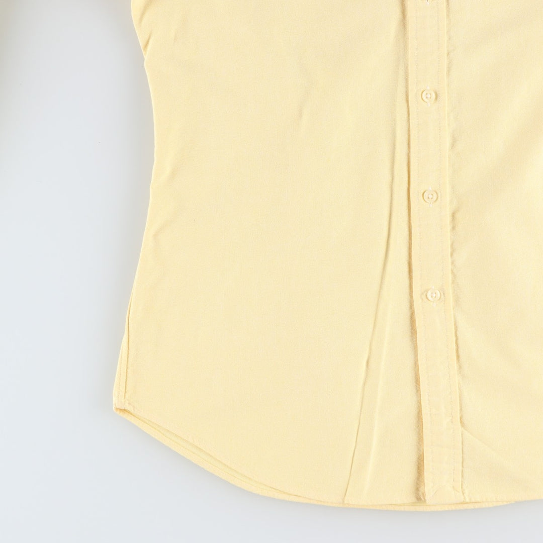 Ralph Lauren POLO RALPH LAUREN CUSTOM FIT Long-Sleeve Button-Down Shirt, Women's Size M (approx.) cotton lemon yellow Vintage Second Hand
