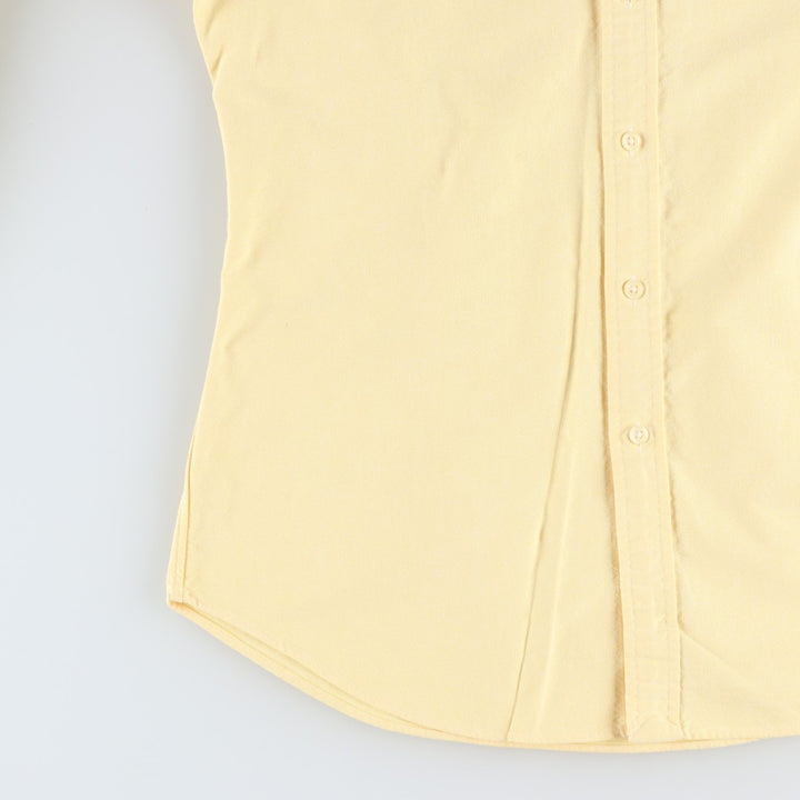 Ralph Lauren POLO RALPH LAUREN CUSTOM FIT Long-Sleeve Button-Down Shirt, Women's Size M (approx.) cotton lemon yellow Vintage Second Hand