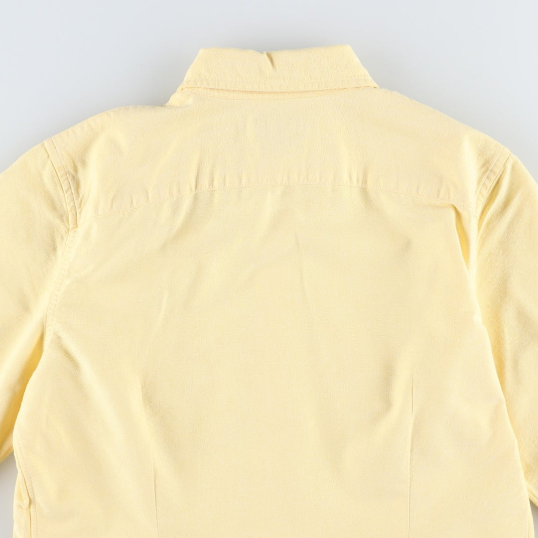 Ralph Lauren POLO RALPH LAUREN CUSTOM FIT Long-Sleeve Button-Down Shirt, Women's Size M (approx.) cotton lemon yellow Vintage Second Hand