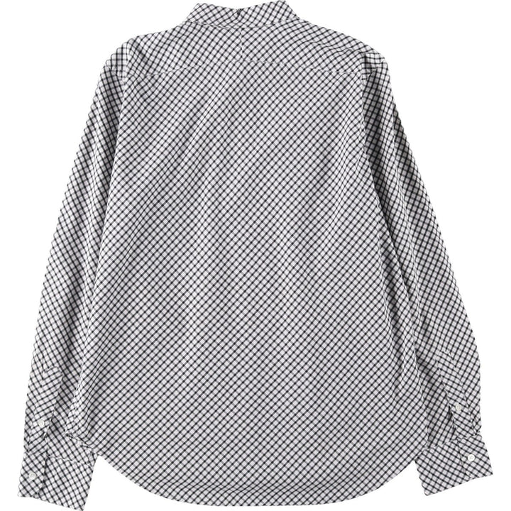 Ralph Lauren SPORT Long-Sleeve Cotton Check Shirt, Women's Size L (approx.) cotton black type Vintage Second Hand