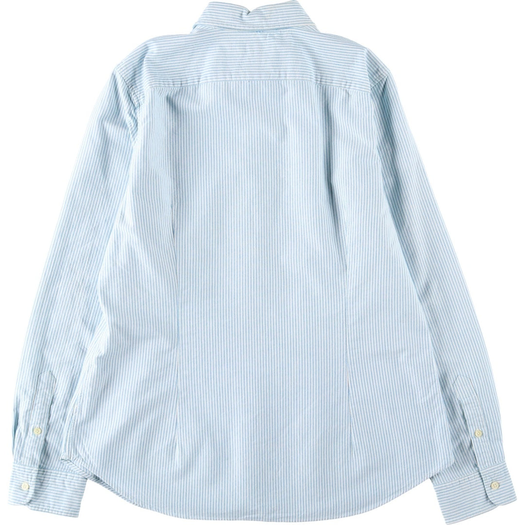 Ralph Lauren CUSTOM FIT Long-Sleeve Button-Down Striped Shirt, Women's Size XL (approx.) cotton Blue type light blue Vintage Second Hand