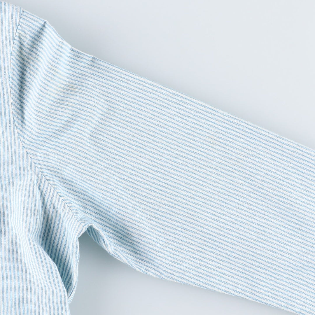 Ralph Lauren CUSTOM FIT Long-Sleeve Button-Down Striped Shirt, Women's Size XL (approx.) cotton Blue type light blue Vintage Second Hand