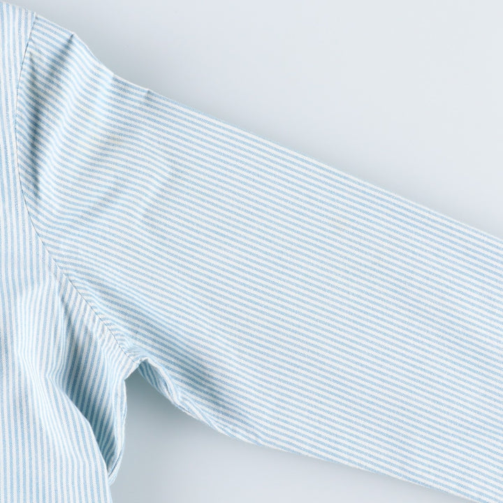 Ralph Lauren CUSTOM FIT Long-Sleeve Button-Down Striped Shirt, Women's Size XL (approx.) cotton Blue type light blue Vintage Second Hand