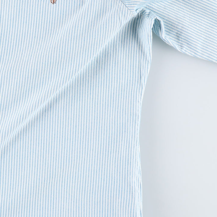 Ralph Lauren CUSTOM FIT Long-Sleeve Button-Down Striped Shirt, Women's Size XL (approx.) cotton Blue type light blue Vintage Second Hand