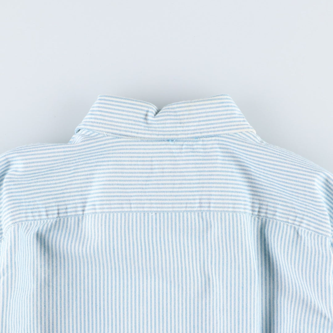 Ralph Lauren CUSTOM FIT Long-Sleeve Button-Down Striped Shirt, Women's Size XL (approx.) cotton Blue type light blue Vintage Second Hand