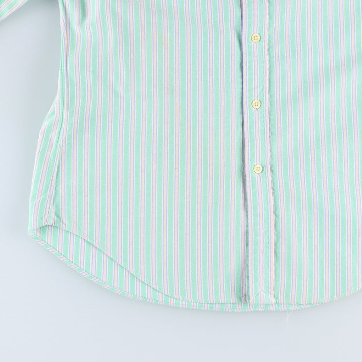 Ralph Lauren multi-stripe long-sleeved button-down shirt, women's size M (approx.) cotton Emerald green Vintage Second Hand