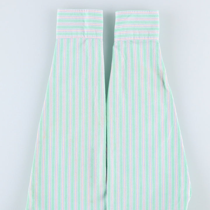 Ralph Lauren multi-stripe long-sleeved button-down shirt, women's size M (approx.) cotton Emerald green Vintage Second Hand