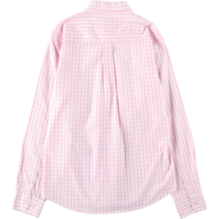Wrangler Long-Sleeve Button-Down Check Shirt, Women's Size XL (approx.) cotton pink type Vintage Second Hand