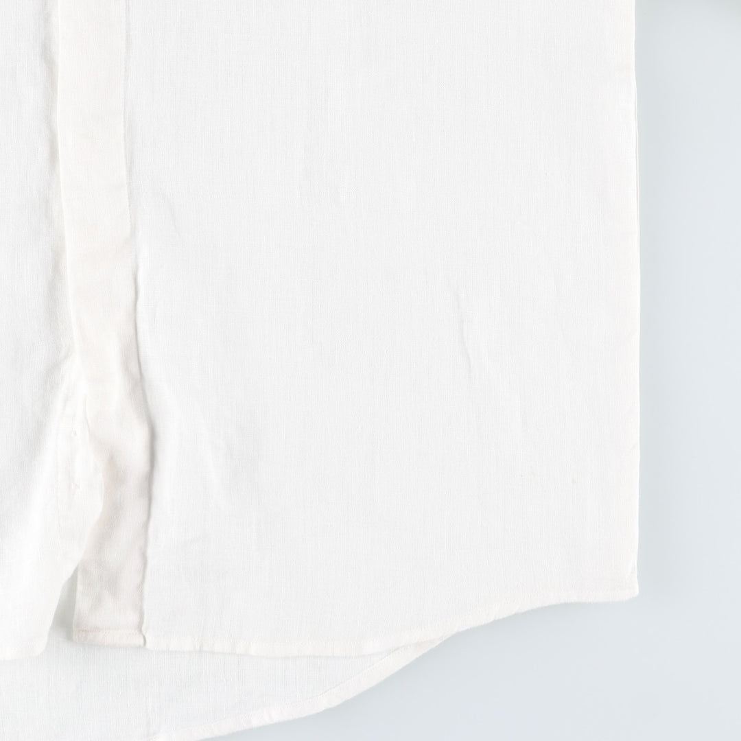 2000'S Calvin Klein long-sleeved linen shirt, women's size S (approx.) linen white type Vintage Second Hand
