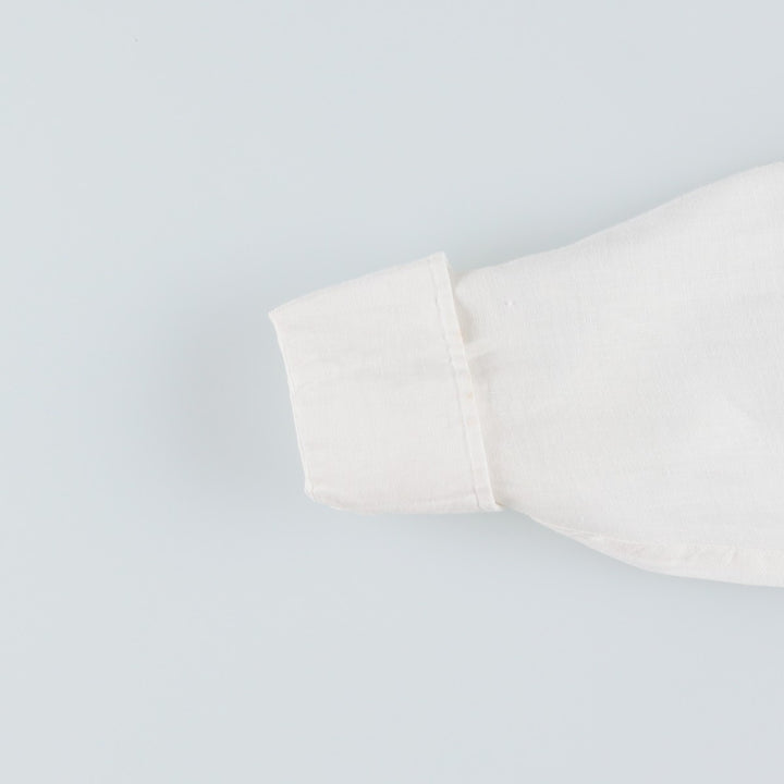 2000'S Calvin Klein long-sleeved linen shirt, women's size S (approx.) linen white type Vintage Second Hand