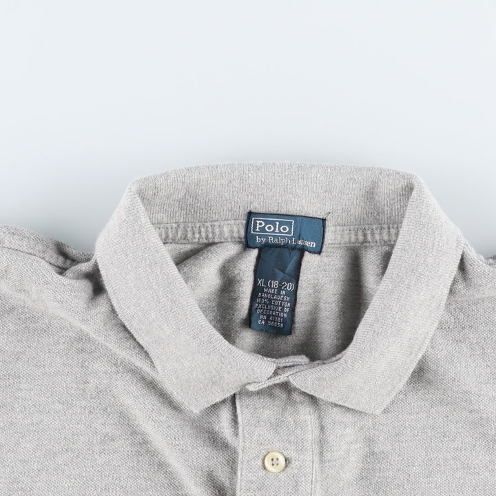 Ralph Lauren POLO by Ralph Lauren short sleeve polo shirt, women's size M cotton gray type Vintage Second Hand