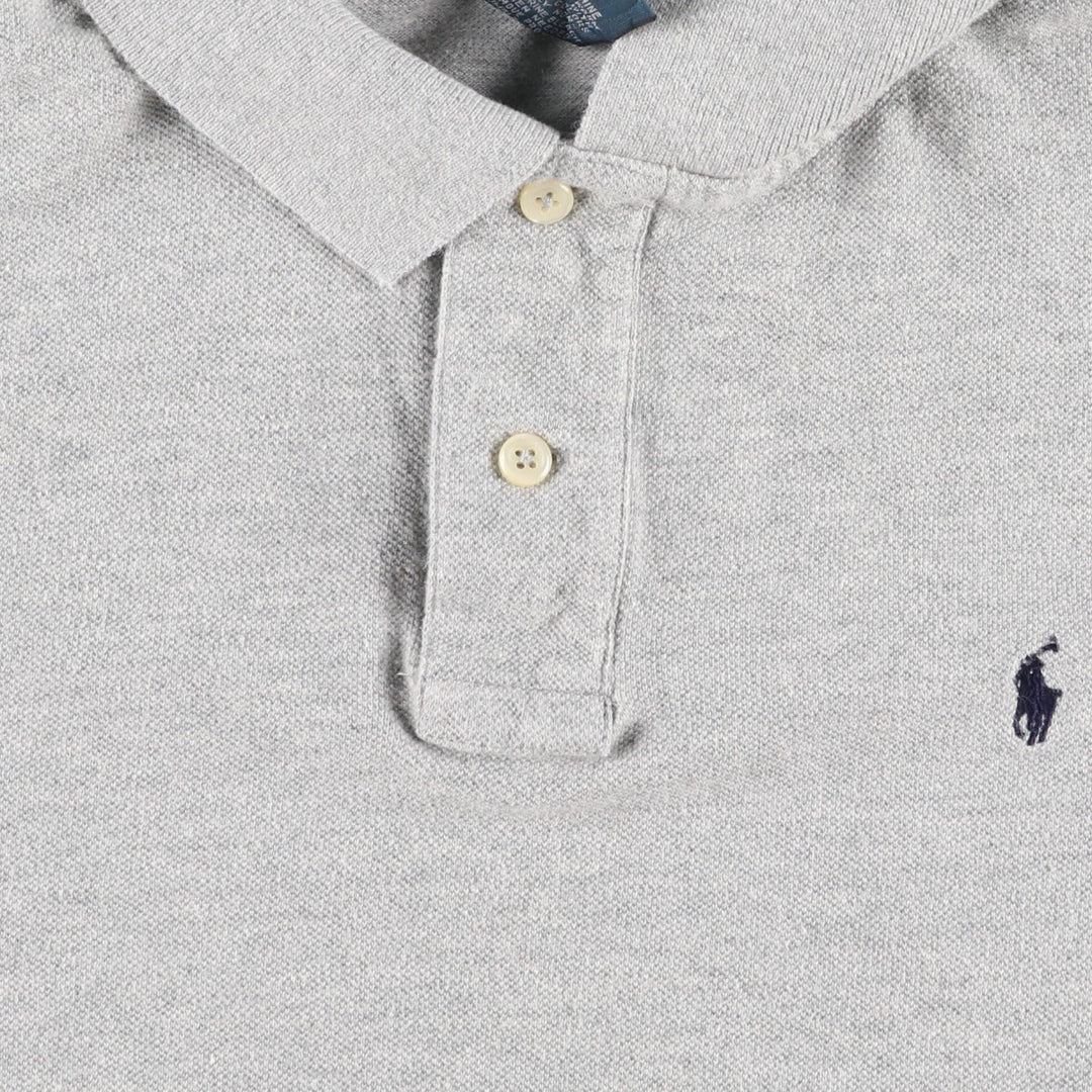 Ralph Lauren POLO by Ralph Lauren short sleeve polo shirt, women's size M cotton gray type Vintage Second Hand