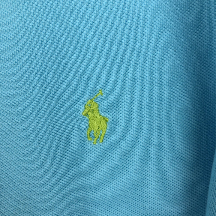 Ralph Lauren THE SKINNY POLO Short-Sleeve Polo Shirt, Women's Size L (approx.) cotton Blue type light blue Vintage Second Hand