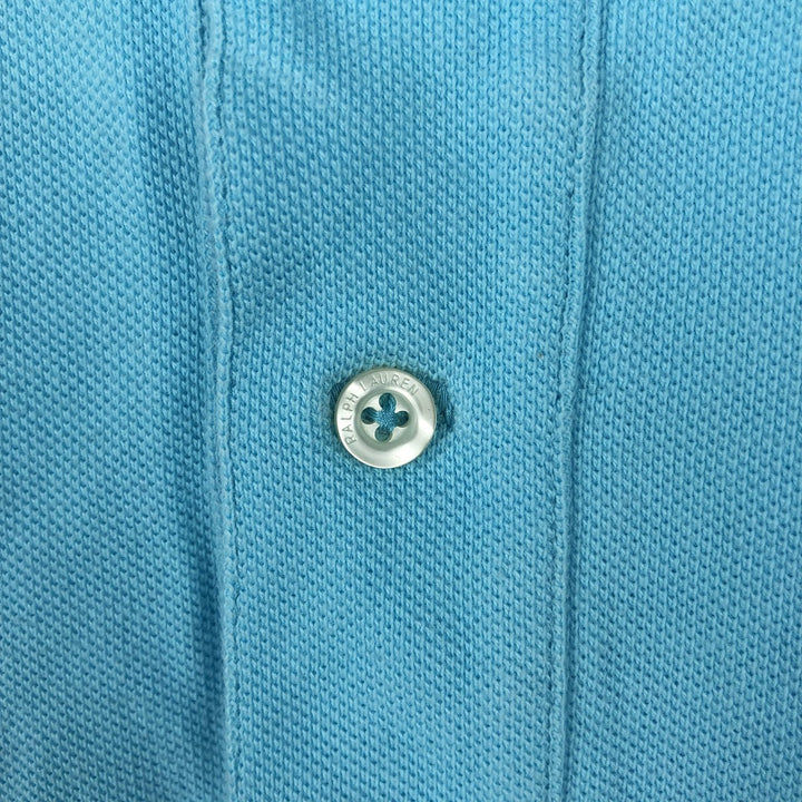 Ralph Lauren THE SKINNY POLO Short-Sleeve Polo Shirt, Women's Size L (approx.) cotton Blue type light blue Vintage Second Hand