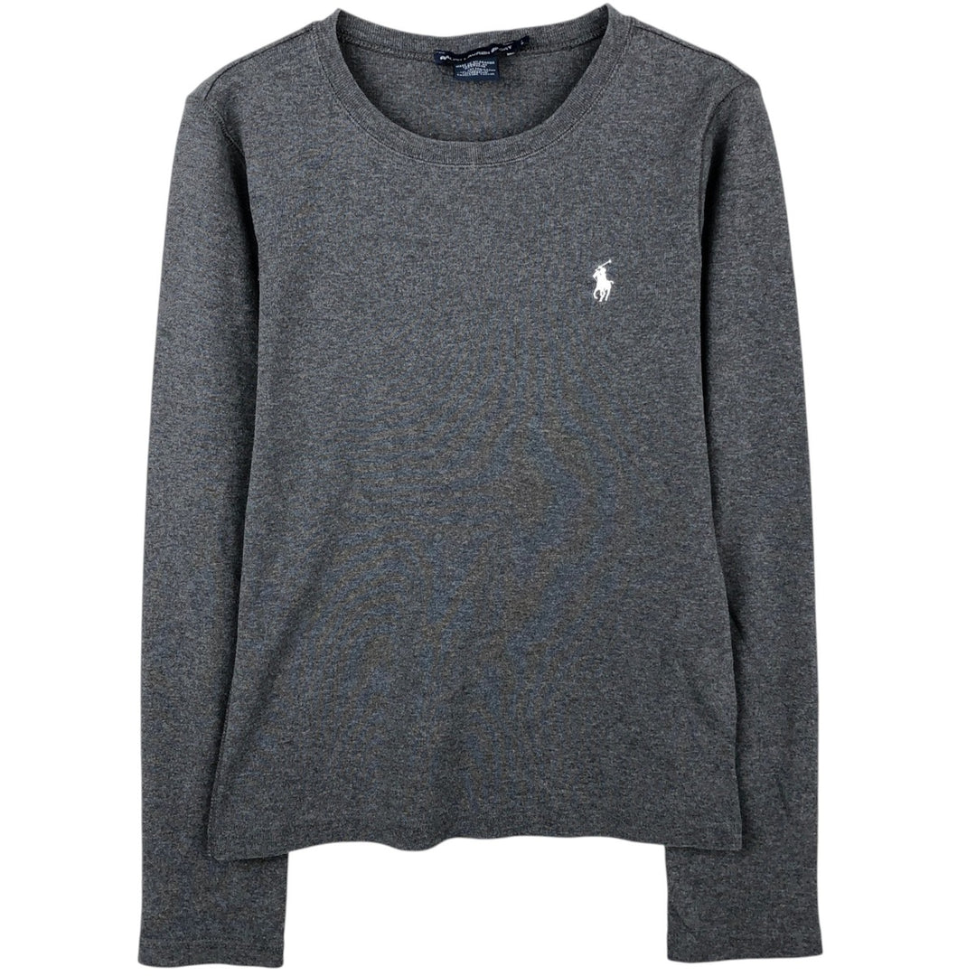 Ralph Lauren RALPH LAUREN SPORT Long T-shirt Long T Women's L size cotton gray type Vintage Second Hand