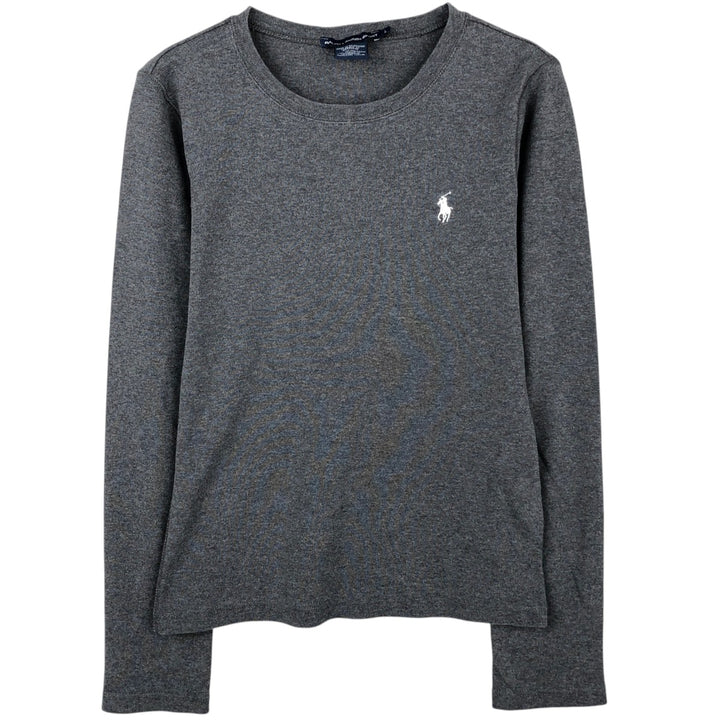 Ralph Lauren RALPH LAUREN SPORT Long T-shirt Long T Women's L size cotton gray type Vintage Second Hand