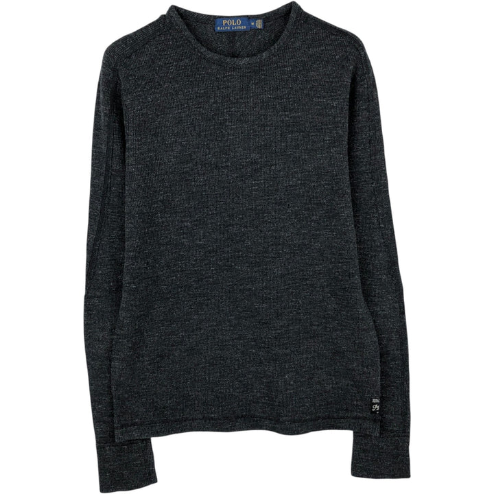 Ralph Lauren POLO RALPH LAUREN Thermal Long-Sleeve T-Shirt, Women's Size M (approx.) unclear Charcoal Vintage Second Hand